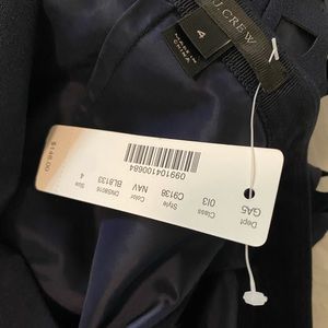 NWT navy j crew laser cut circle midi skirt